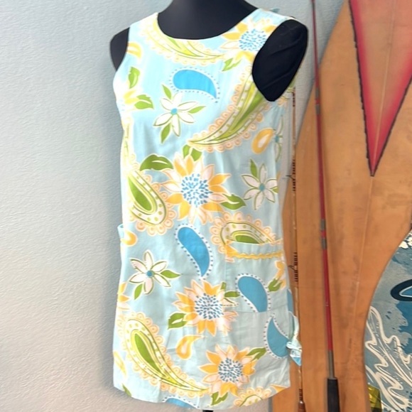 Lilly Pulitzer,Size 10, Sleeveless Dress w/ Side Bows in Gorgeous Paisley Print - Picture 3 of 8